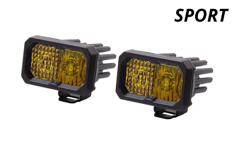 Diode Dynamics Dd6386P Stage Series 2 Inch Led Pod, Sport Yellow Fog Standard Abl Pair 1