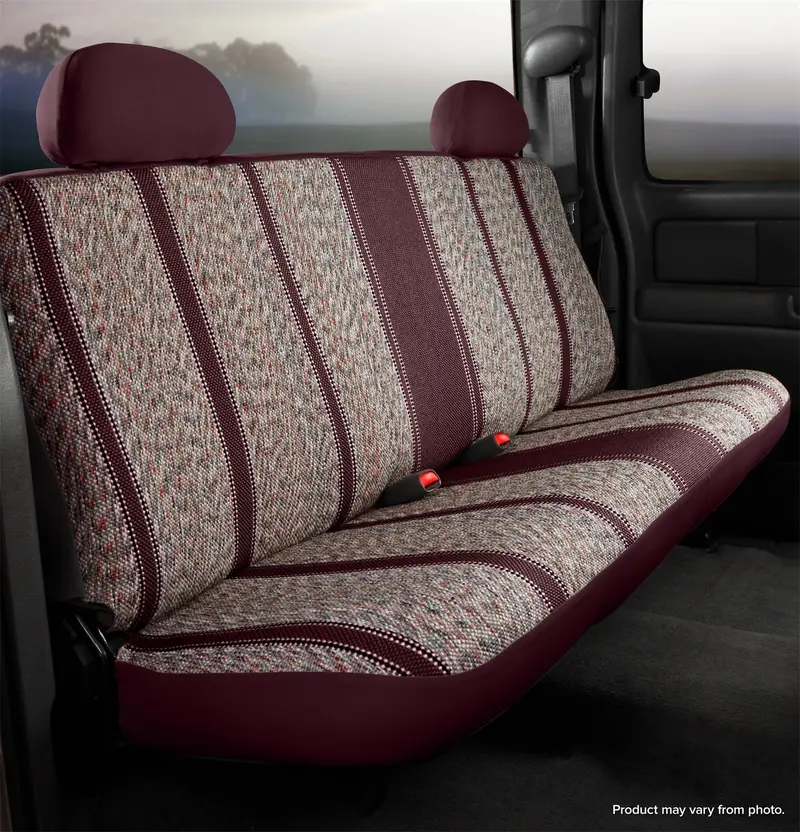 Fia Tr49-3 Wine-Colored Saddle Blanket Seat Covers For Wrangler Bench Seats 1