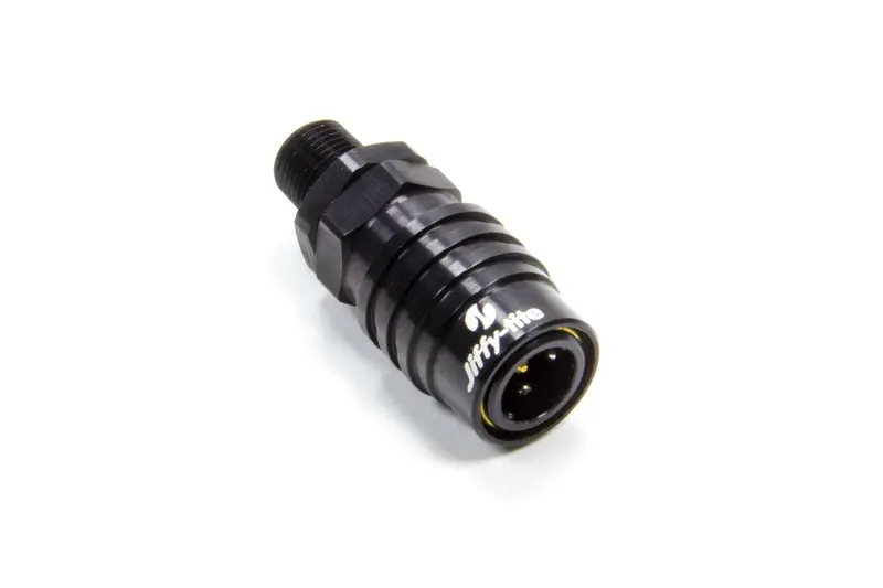 Jiffy-Tite Quick-Connect 1/8" Npt Straight Socket Valve – Black Anodized Aluminum 1
