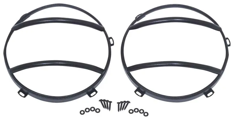 Kentrol 80573 Textured Black Euro-Style Headlight Guards For Jeep Jk Wrangler (2007–2018) 1