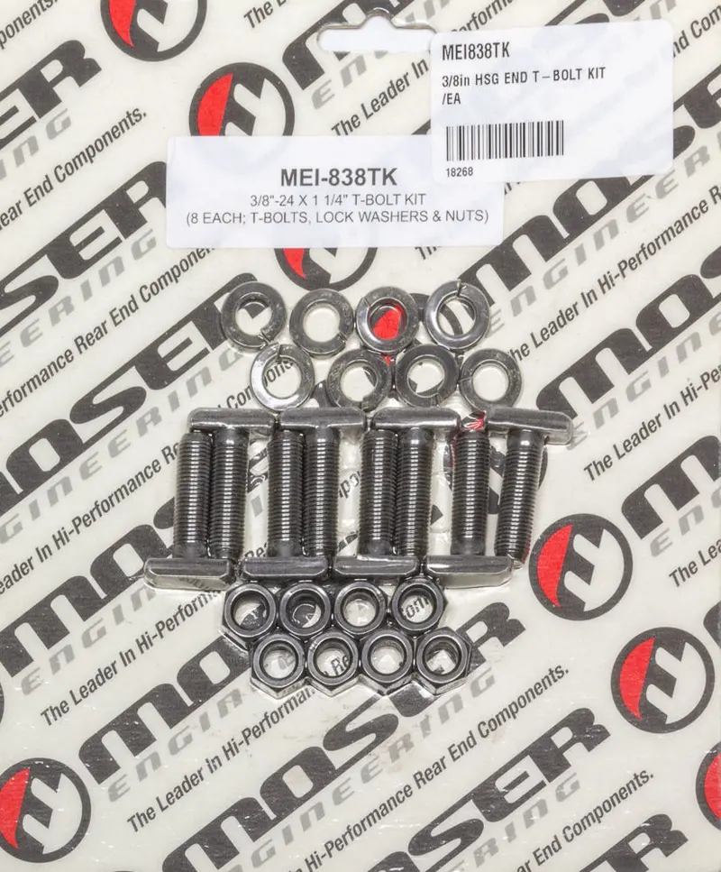 Moser Engineering 838Tk 3/8In Hsg End T-Bolt Kit /Ea 1