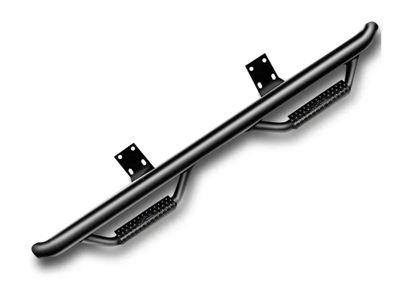 N-Fab Cab-Length Nerf Steps – Dual Step Design For 2015–2022 Ford F-150 & Raptor Supercrew (Texas Black) 1