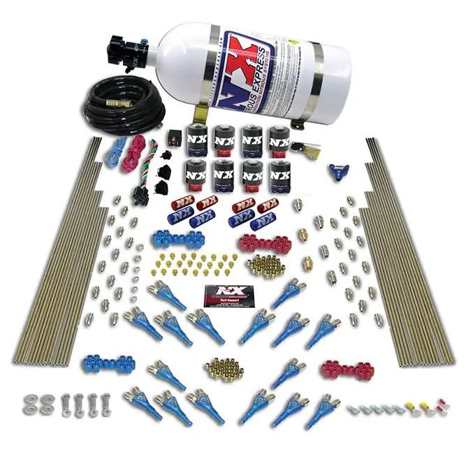 Nitrous Express Shark Dual-Stage Nitrous System – 16-Port, 200–1200 Hp, Includes Composite Bottle (90008-12) 1