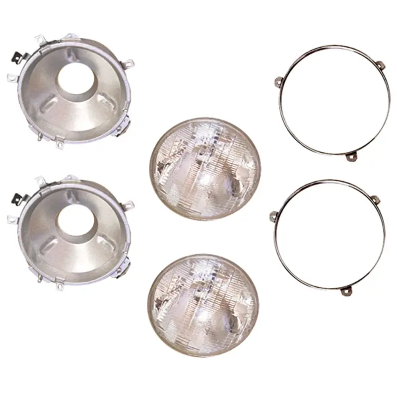 Omix-Ada 12402.02 Dual-Headlight Assembly With Housings And Retaining Rings 1
