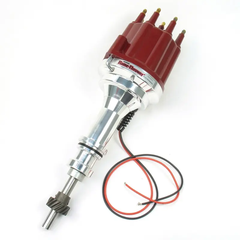 Pertronix Billet Distributor Cap – Red Male Terminal, Compatible With Ford Small-Block Engines (Non-Vacuum) 1