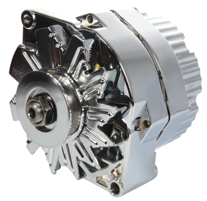 Proform 66445.6N Chrome Alternator – 60 Amp, Gm One-Wire Design With Machined Pulley 1
