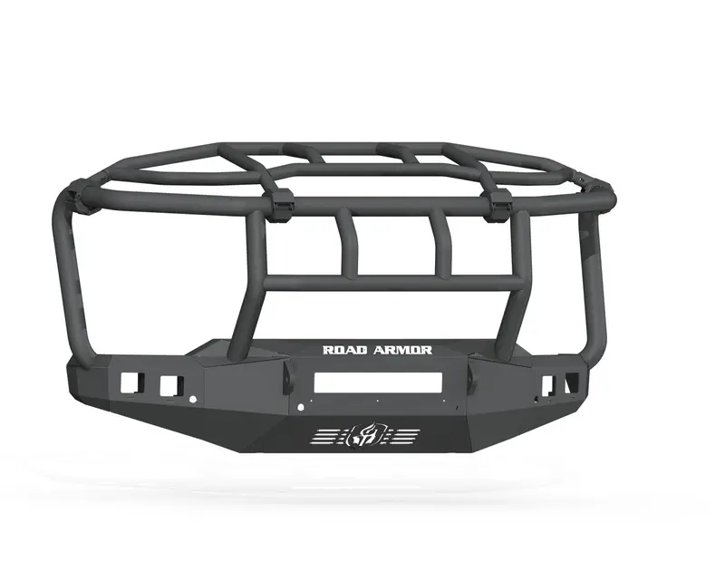 Road Armor 3202F6B-Nw Stealth Front Bumper For Off-Road Trucks – Textured Black, No-Winch Design With Titan Guard & Intimidator Add-On 1
