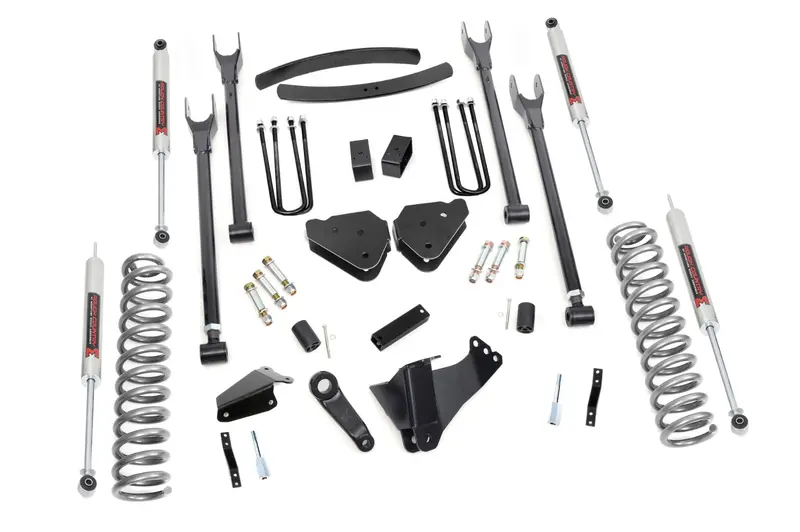 Rough Country 58140 6-Inch Lift Kit – Gas Shocks, 4-Link System For 2005–2007 Ford Super Duty 1