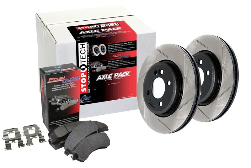 Stoptech 934.66024 Street Performance Slotted Brake Kit – Front & Rear 1