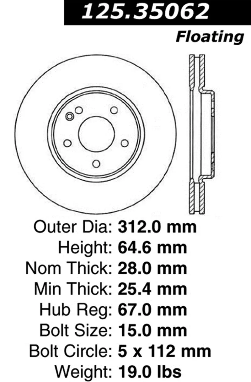 Stoptech Cryostop 125.35062Cry Premium High-Carbon Front Brake Rotor – Enhanced Thermal Management 1