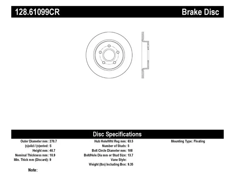 Stoptech Sport Cryo-Treated Rear Right Brake Rotor – Drilled Design 1