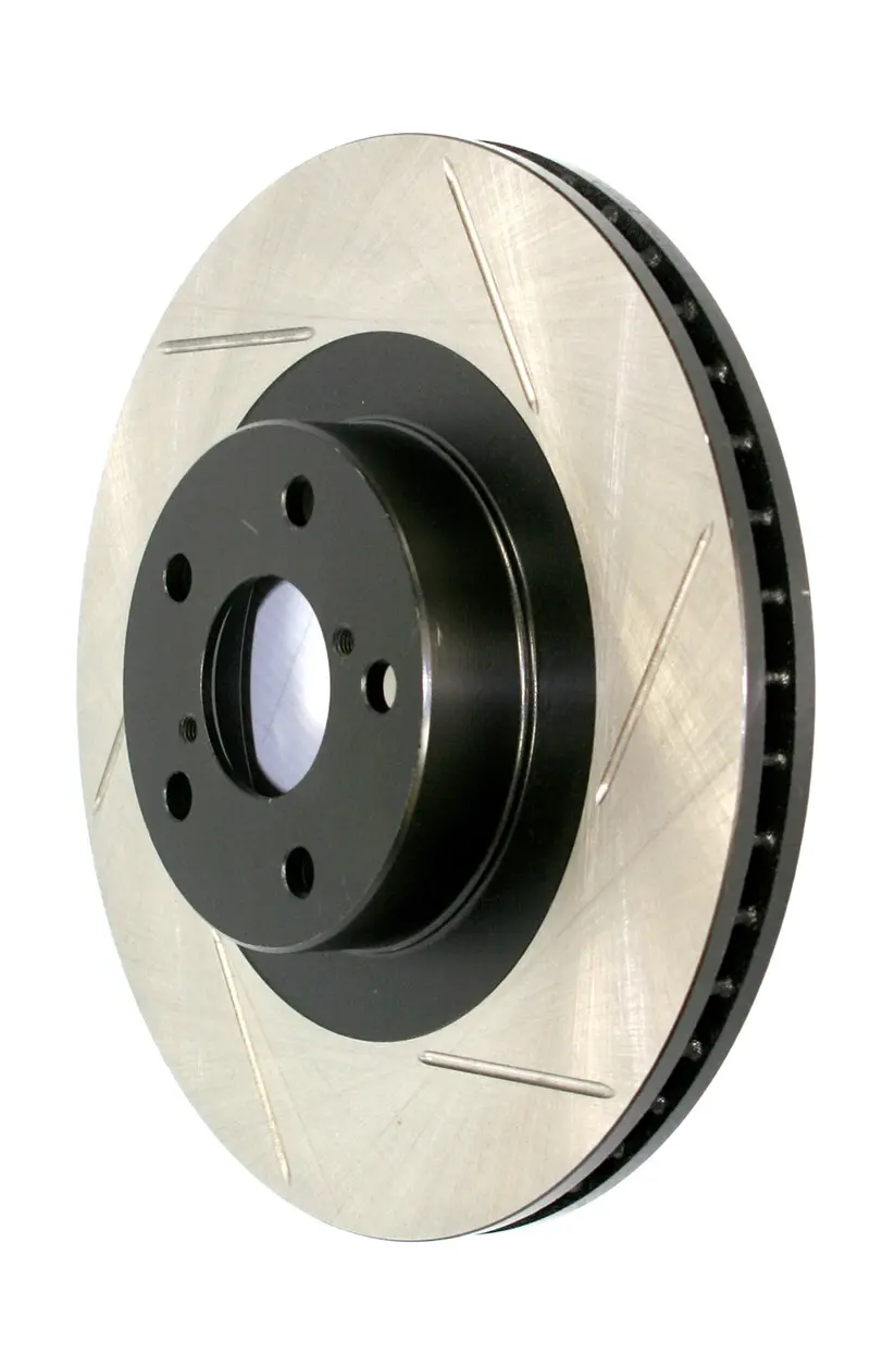 Stoptech Sport Slotted Front Left Brake Rotor – Premium Cast Iron For Enhanced Cooling & Bite 1