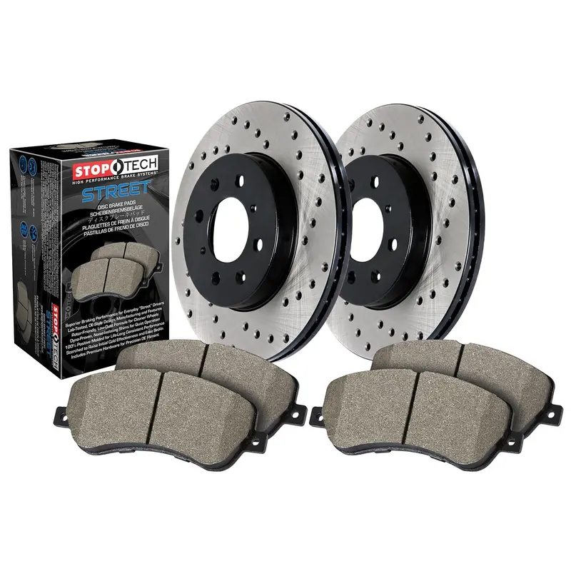 Stoptech Street Axle Pack – Drilled Rear Brake Kit For Balanced, Fade-Resistant Braking Performance 1