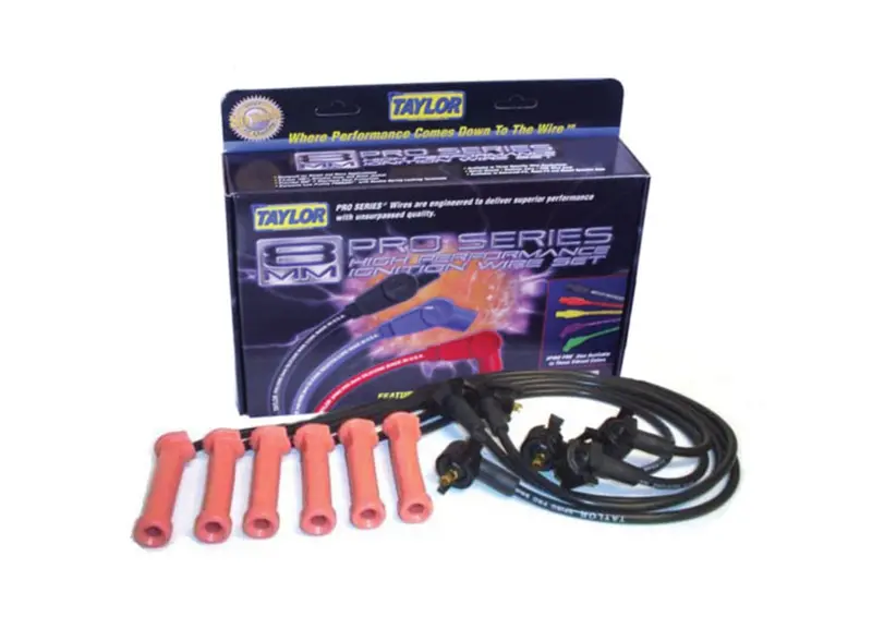 Taylor Spiro-Pro 8Mm Ignition Wire Set – Oe-Spec Black Cables With Stock-Length Spark Plug Boots 1